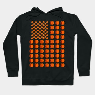 Fall Marple Leaf And Pumpkin Flag Hoodie